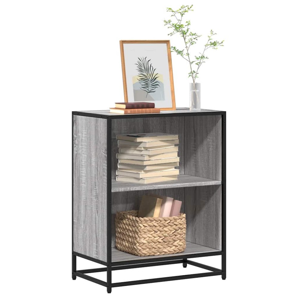 vidaXL Bokhylla grå sonoma 60x35x76 cm konstruerat trä