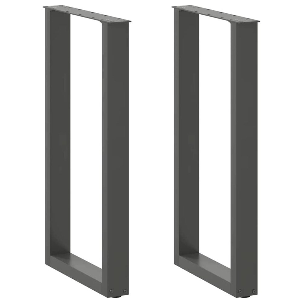 vidaXL Barbordsben U-formade 2 st antracit 50x(90-91) cm stål