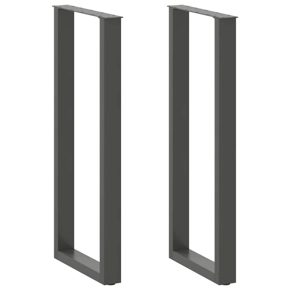 vidaXL Barbordsben U-formade 2 st antracit 40x(110-111) cm stål