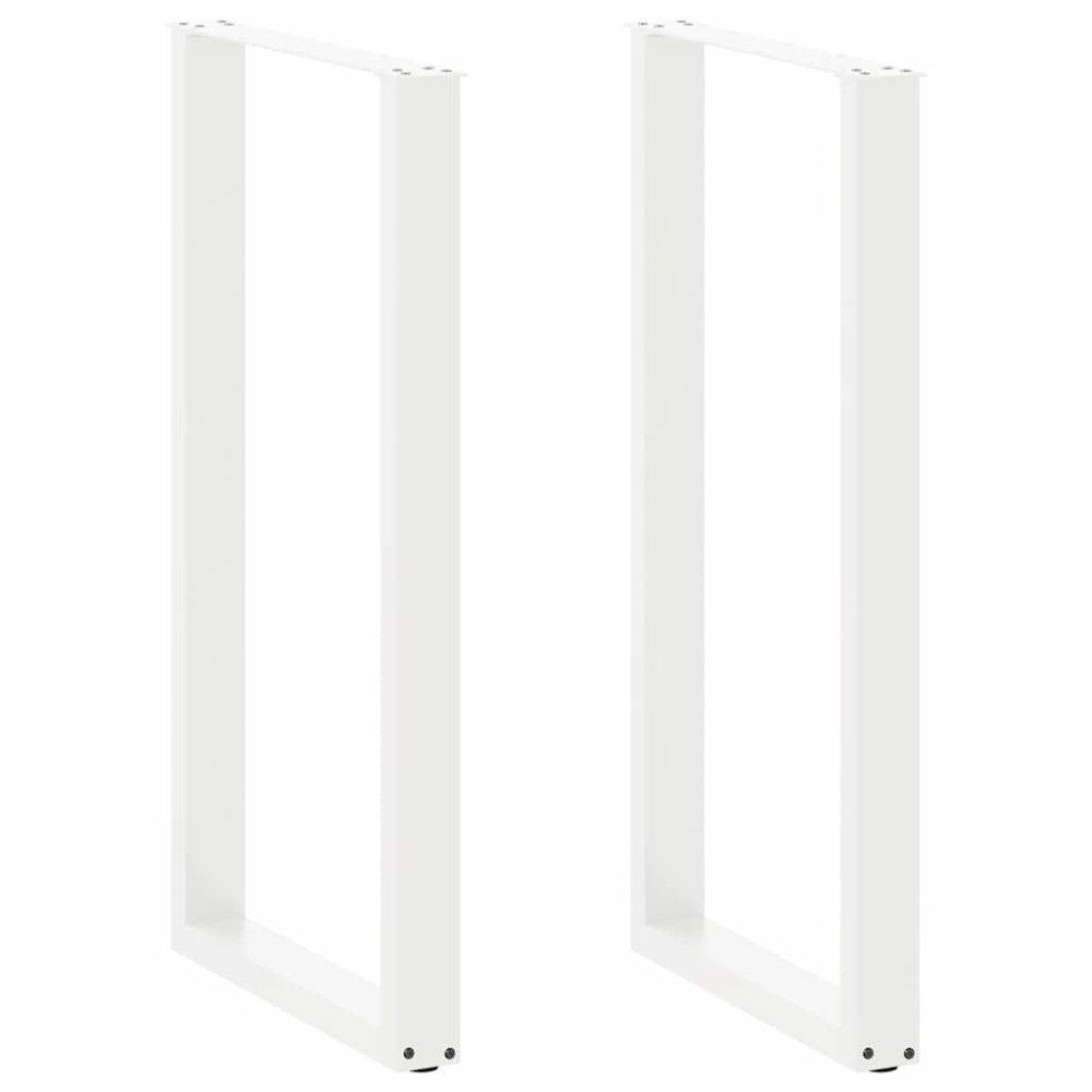 vidaXL Barbordsben U-formade 2 st vita 60x(110-111) cm stål