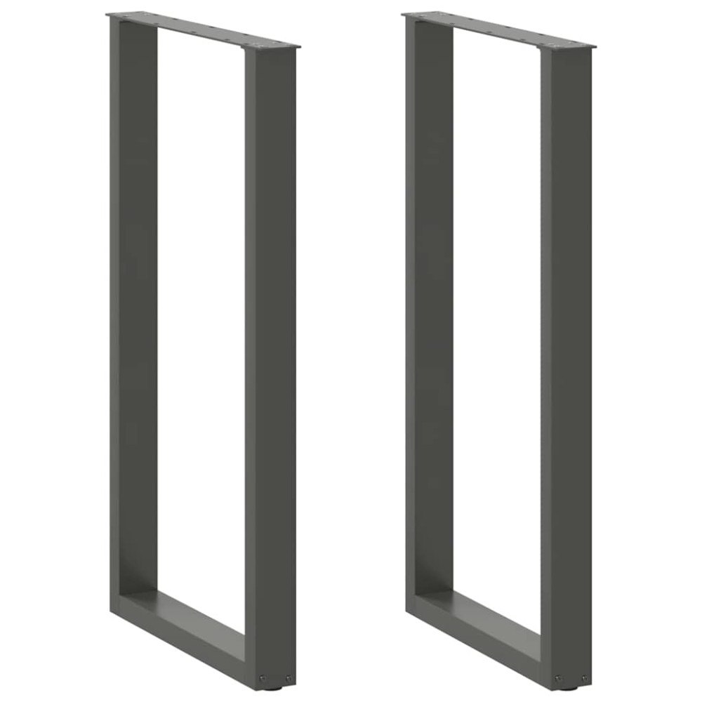vidaXL Barbordsben U-formade 2 st antracit 60x(110-111) cm stål