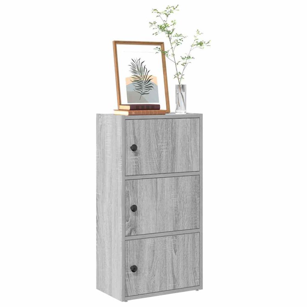 vidaXL Bokhylla grå sonoma 40x24x77 cm konstruerat trä