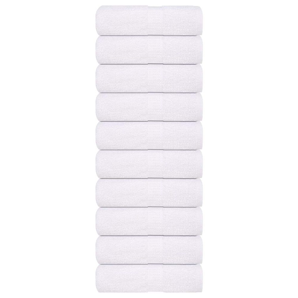 vidaXL Tvålhanddukar 10 st vit 30x30 cm 360 gsm 100% bomull
