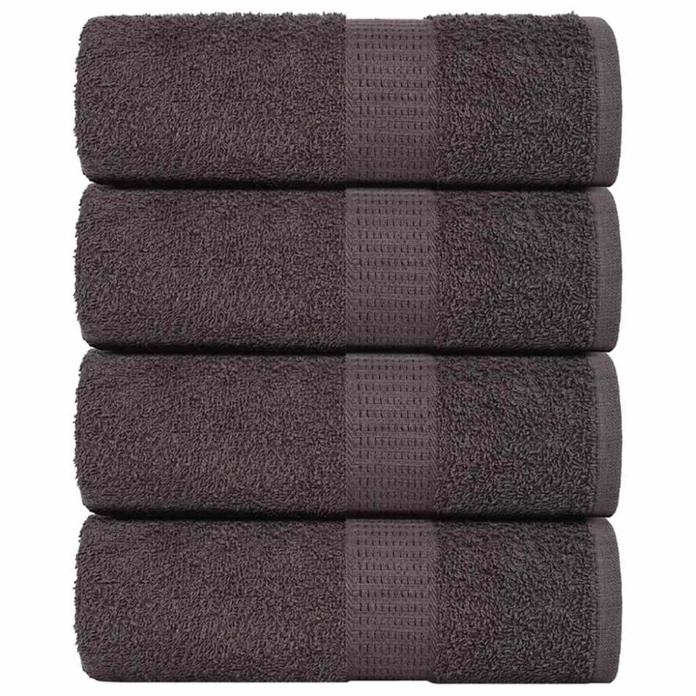 vidaXL Tvålhanddukar 4 st antracit 30x30 cm 360 gsm 100% bomull