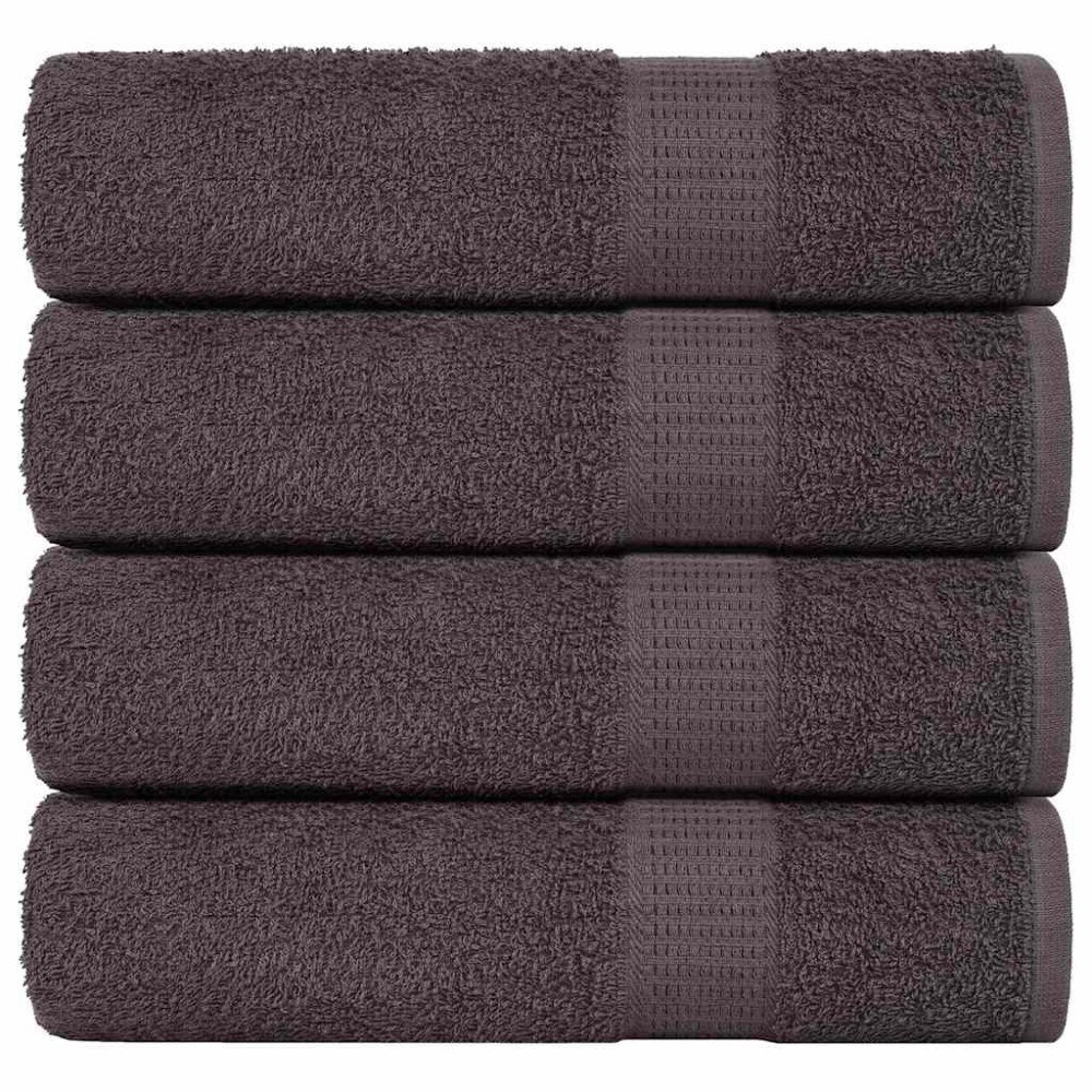 vidaXL Handdukar 4 st antracit 50x100 cm 360 gsm 100% bomull