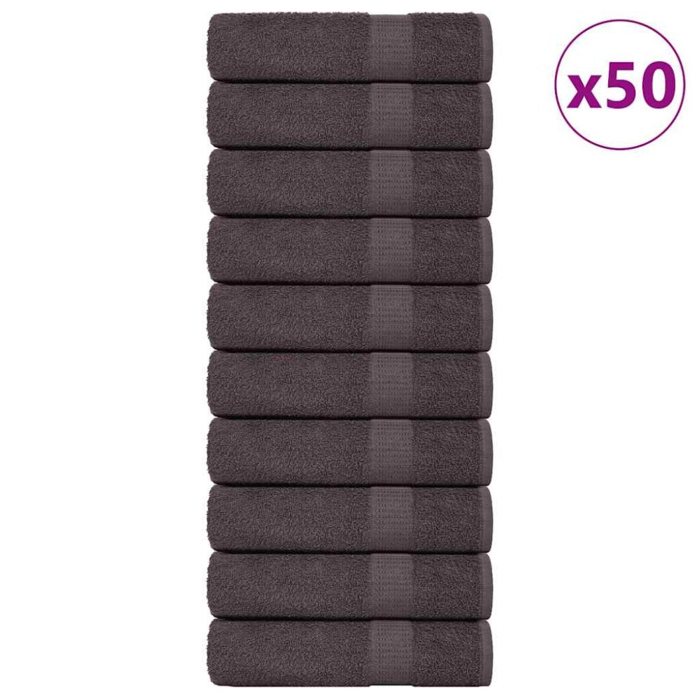 vidaXL Handdukar 50 st antracit 50x100 cm 360 gsm 100% bomull