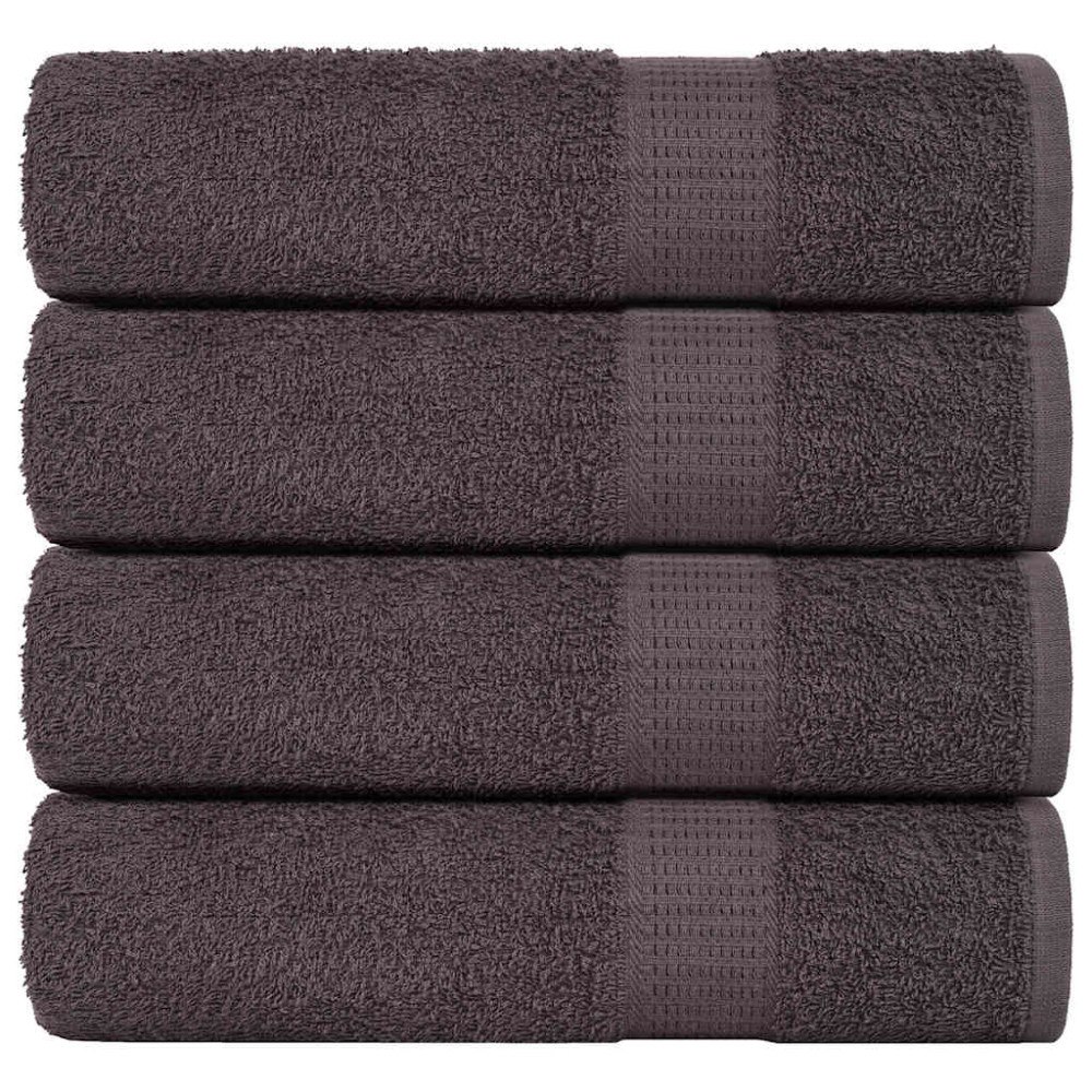 vidaXL Duschhanddukar 4 st antracit 70x140 cm 360 gsm 100% bomull