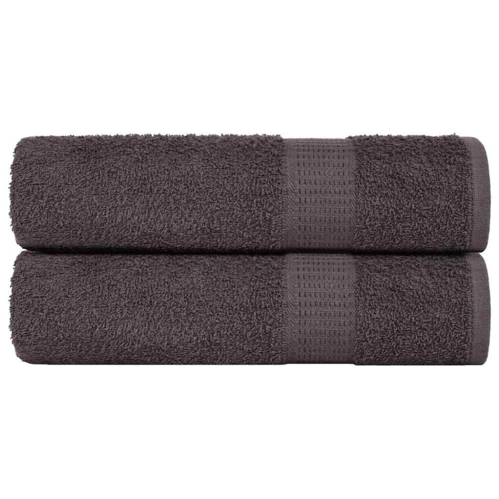 vidaXL Badlakan 2 st antracit 100x150 cm 360 gsm 100% bomull
