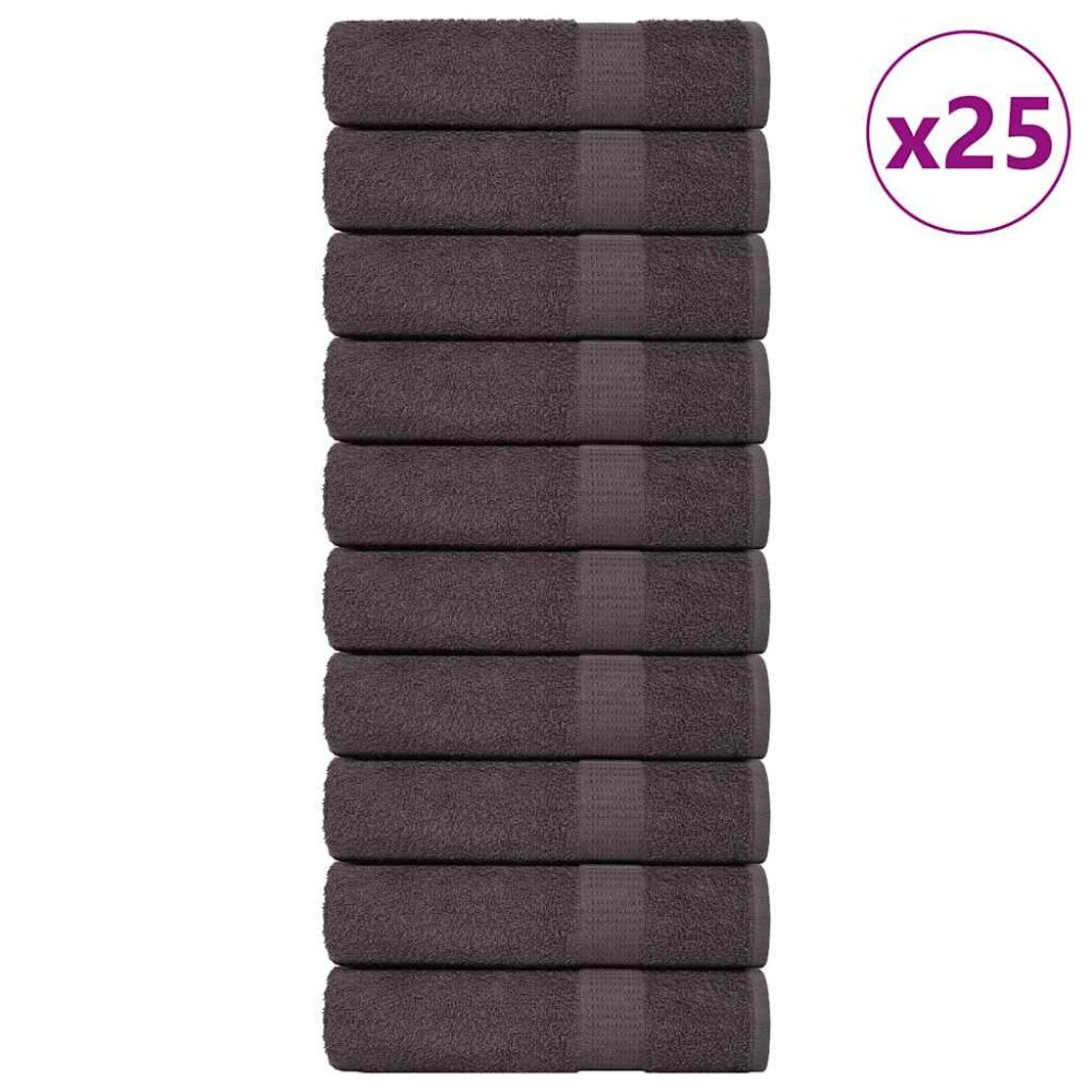 vidaXL Badlakan 25 st antracit 100x150 cm 360 gsm 100% bomull