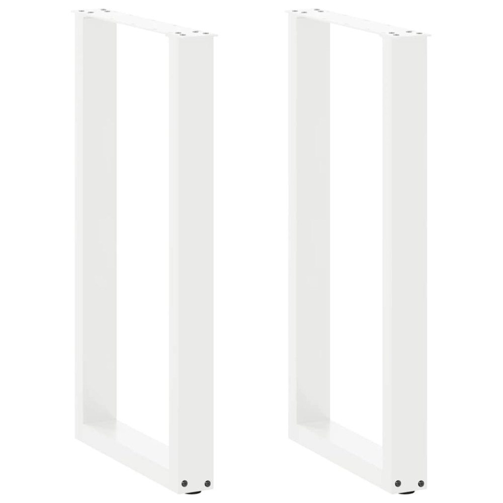 vidaXL Barbordsben U-formade 2 st vita 50x(90-91) cm stål