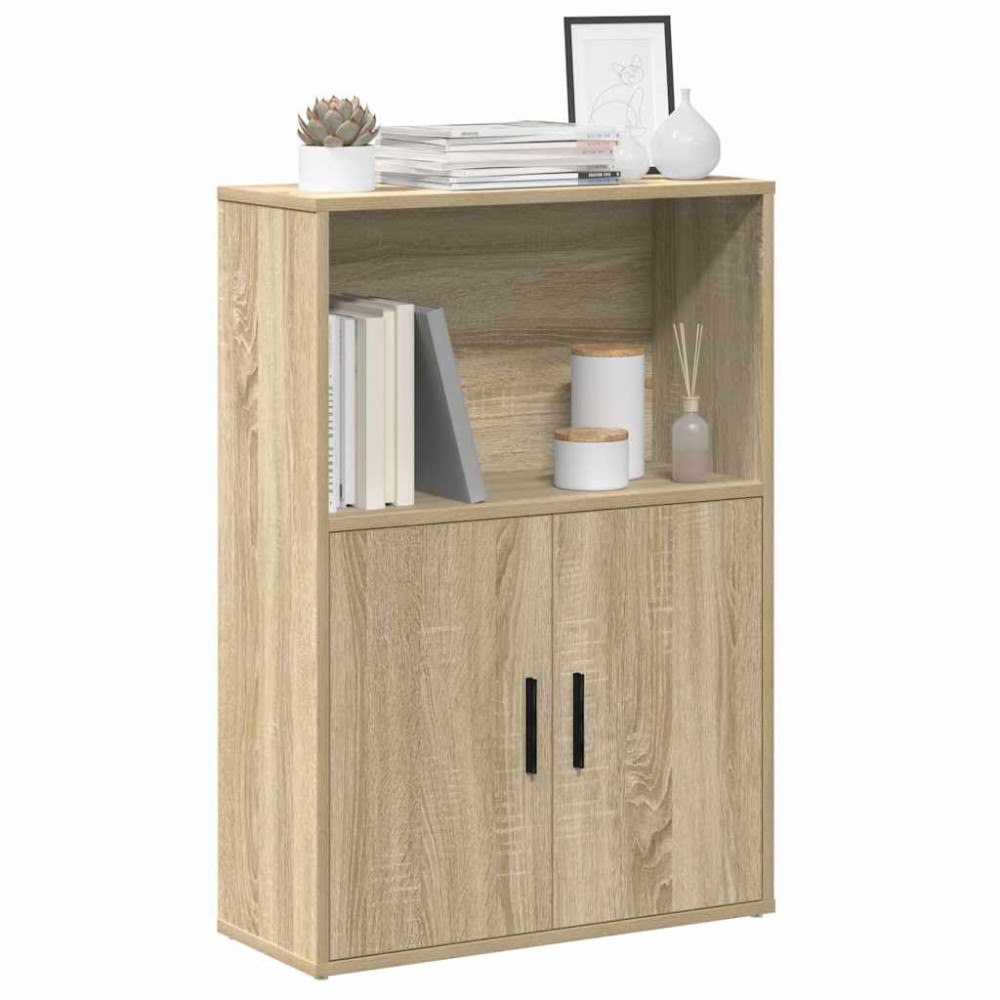 vidaXL Bokhylla sonoma-ek 60x24x85 cm konstruerat trä