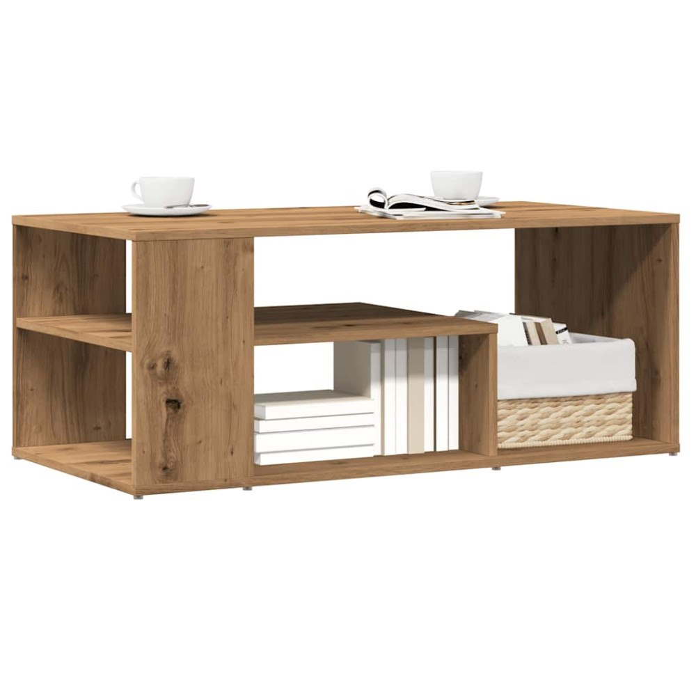 vidaXL Soffbord artisan ek 100x50x40 cm konstruerat trä