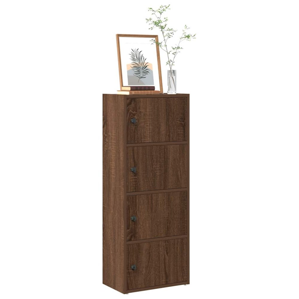 vidaXL Bokhylla brun ek 40x24x102 cm konstruerat trä