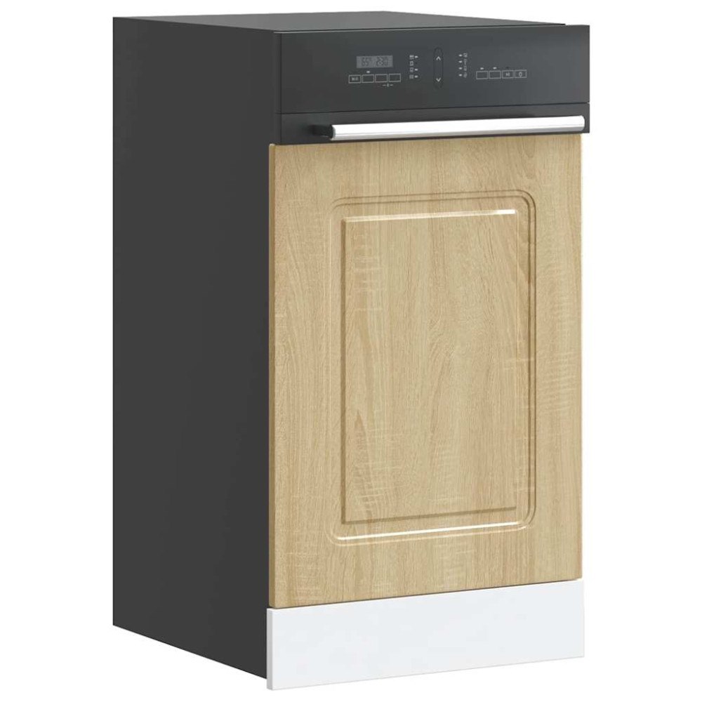 vidaXL Diskmaskinspanel Kalmar sonoma-ek 45x1,5x67 cm konstruerat trä