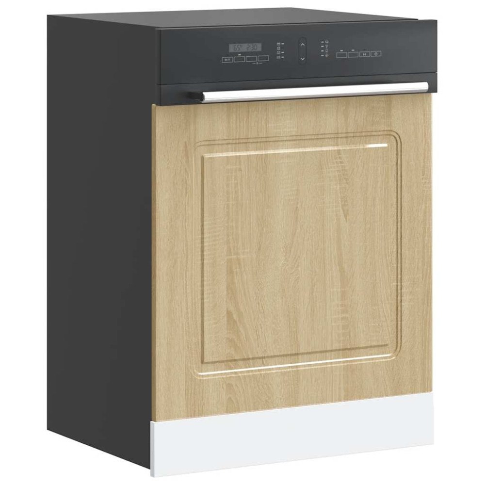 vidaXL Diskmaskinspanel Kalmar sonoma-ek 60x1,5x67 cm konstruerat trä