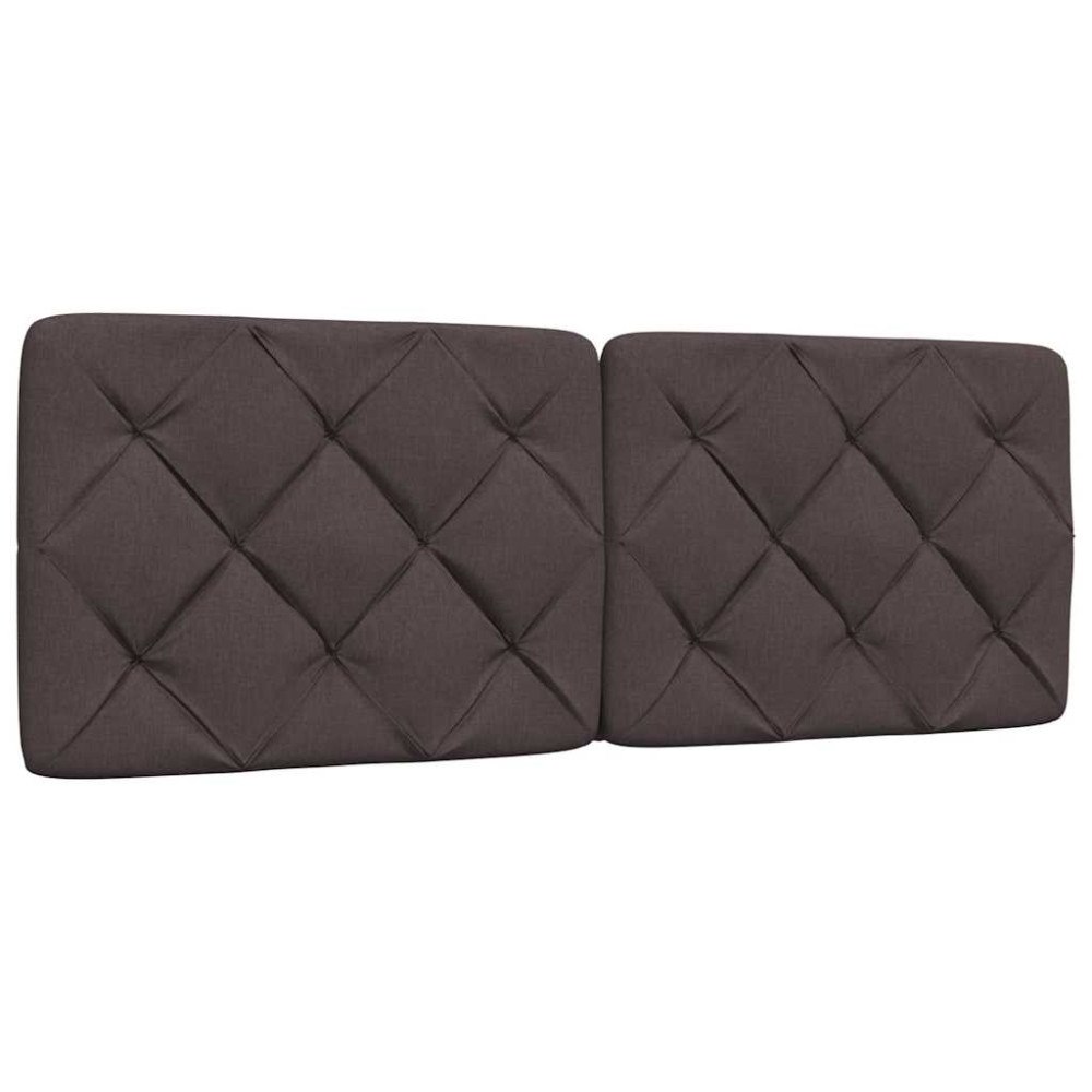 vidaXL Dyna till huvudgavel mörkbrun 120 cm tyg