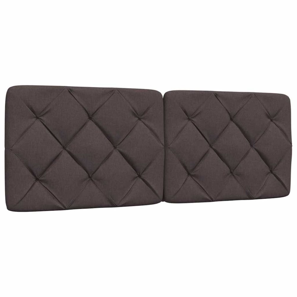 vidaXL Dyna till huvudgavel mörkbrun 140 cm tyg