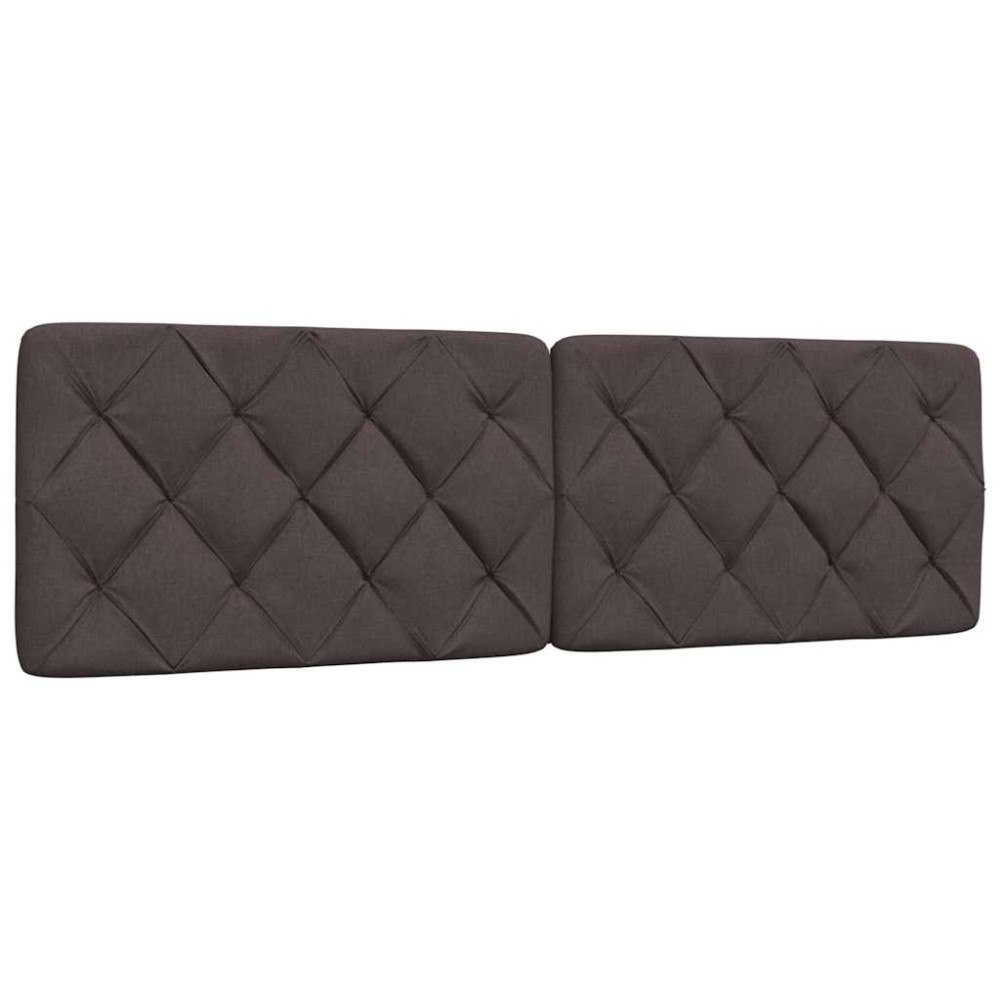 vidaXL Dyna till huvudgavel mörkbrun 160 cm tyg