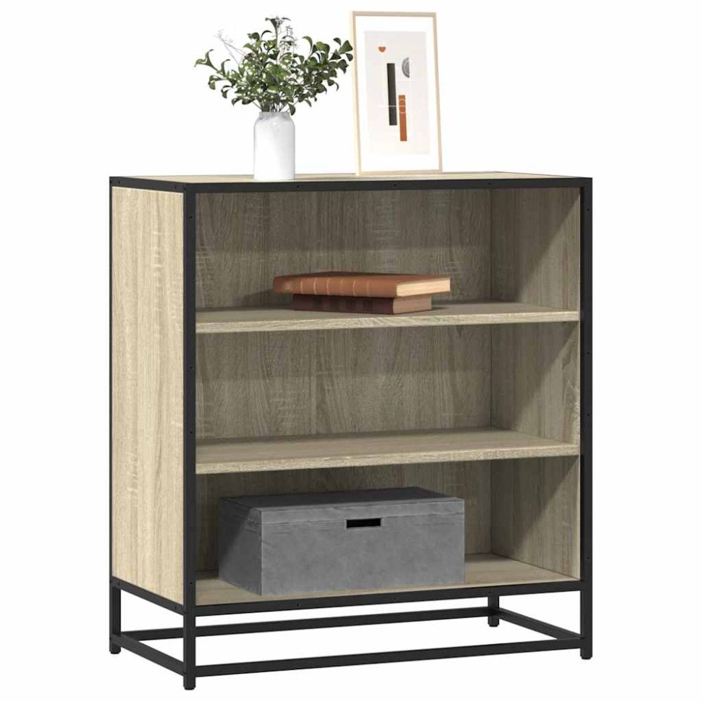 vidaXL Skänk sonoma-ek 68x35x76 cm konstruerat trä och metall