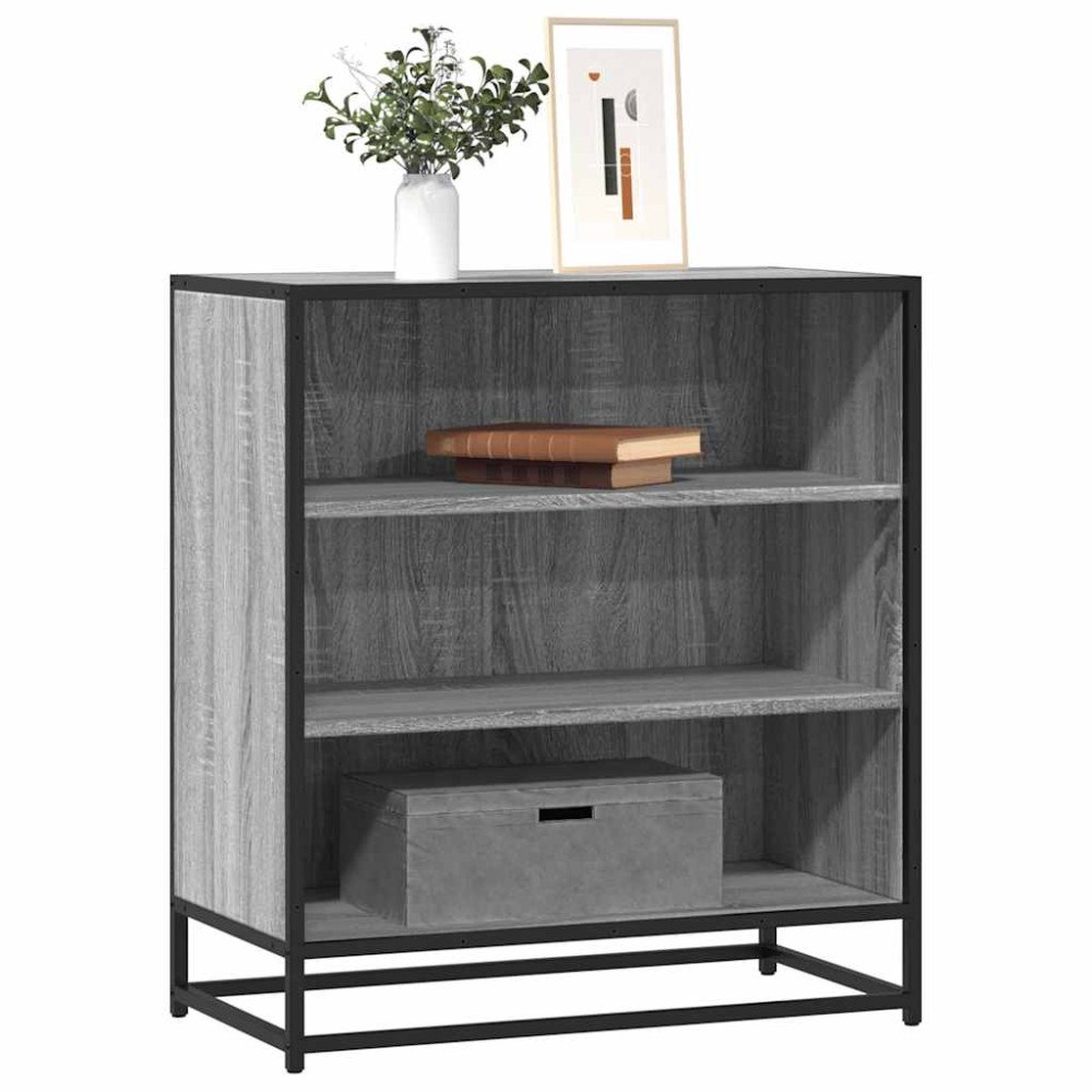 vidaXL Skänk grå sonoma 68x35x76 cm konstruerat trä och metall