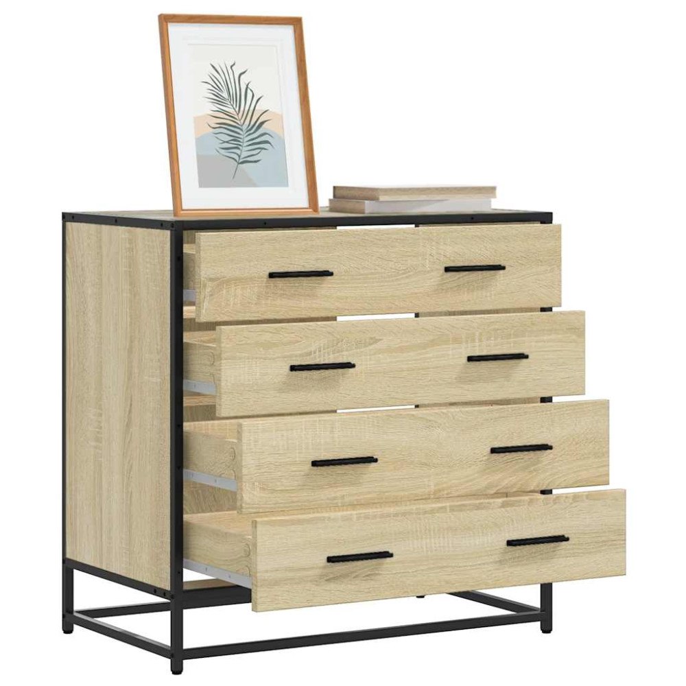vidaXL Byrå sonoma-ek 70x41x70 cm konstruerat trä