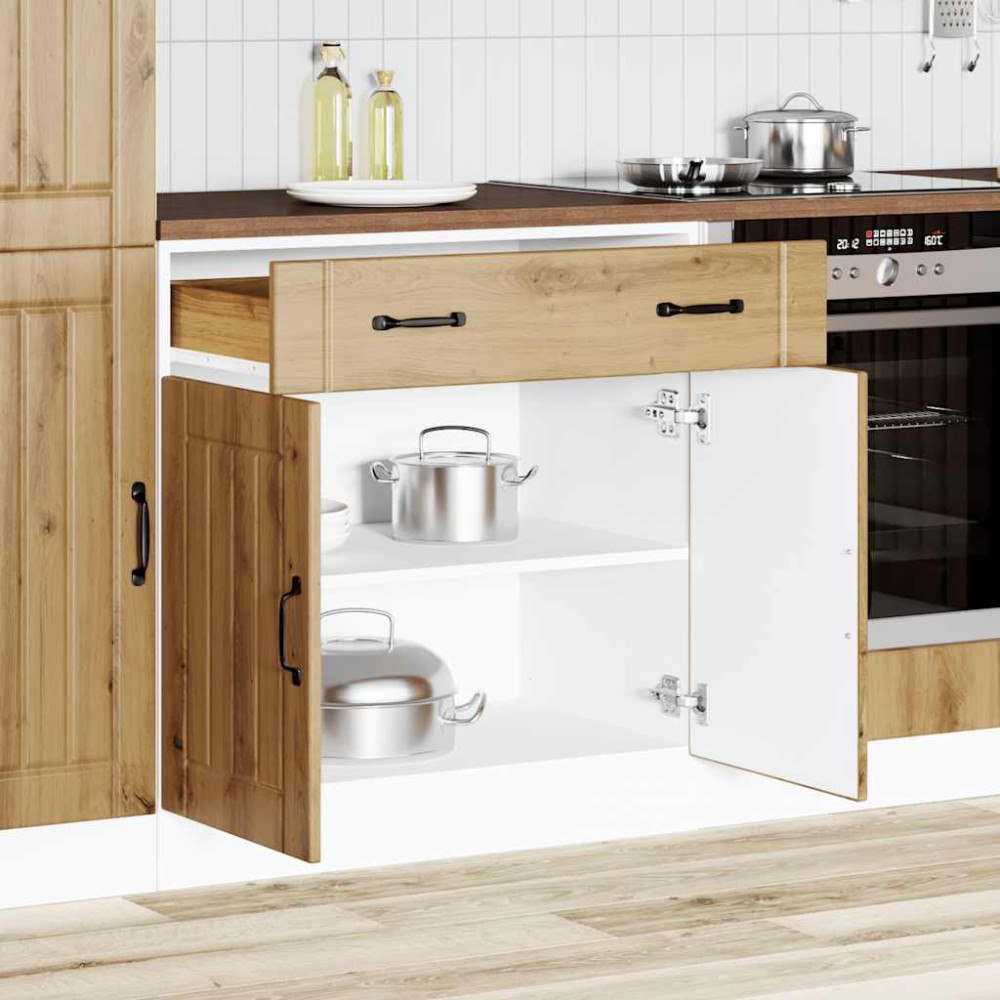 vidaXL Basskåp för kök Lucca artisan ek konstruerat trä