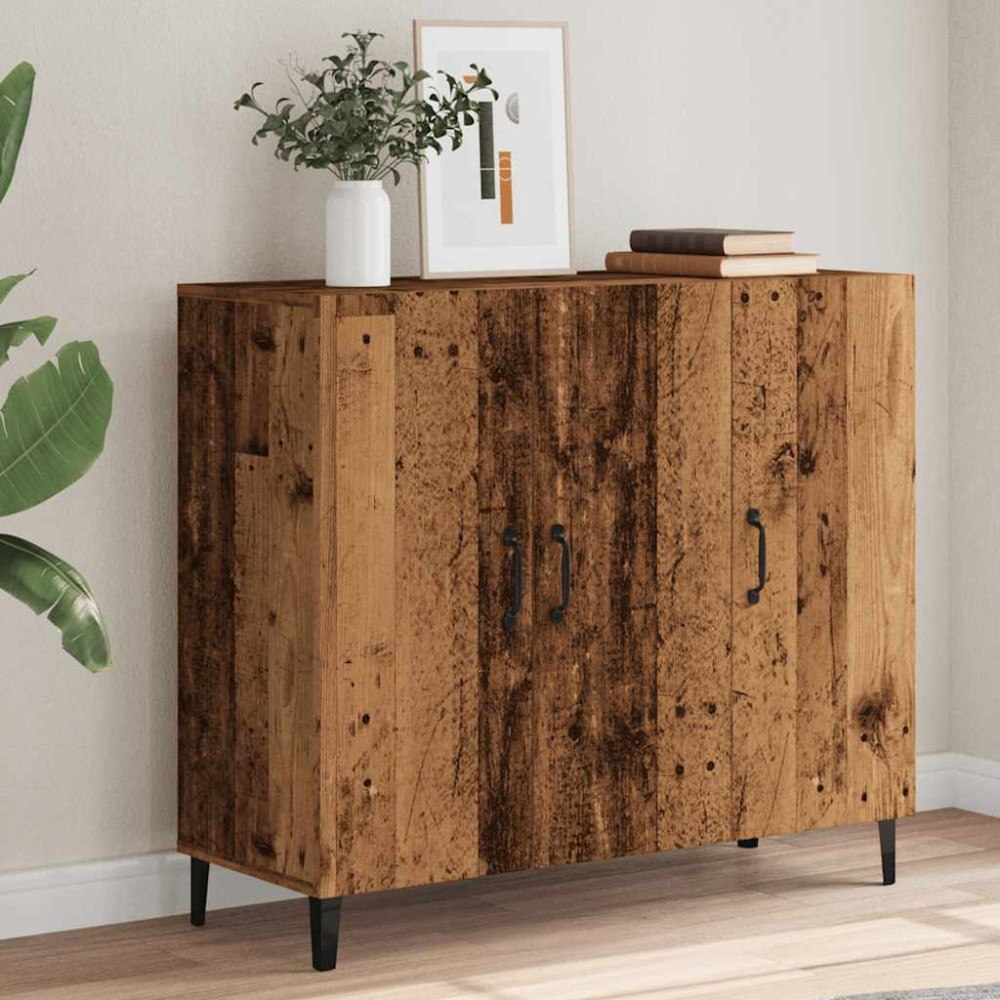vidaXL Skänk gammalt trä 90x34x80 cm konstruerat trä