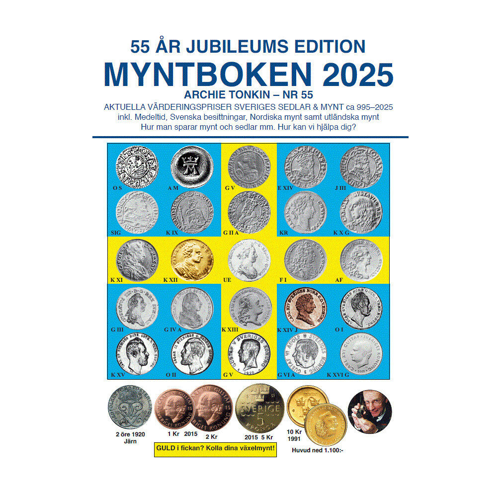 Archie Tonkin Myntboken 2025 Nr 55 Jubileumsutgåva (häftad)