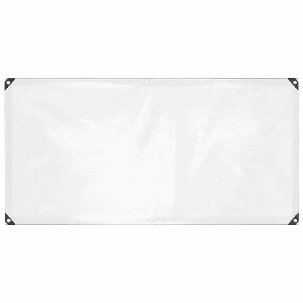 vidaXL Klar presenning med öljetter 1x2 m polyeten