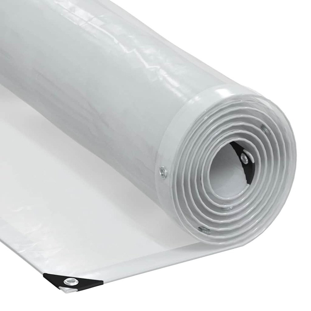 vidaXL Klar presenning med öljetter 1x10 m polyeten
