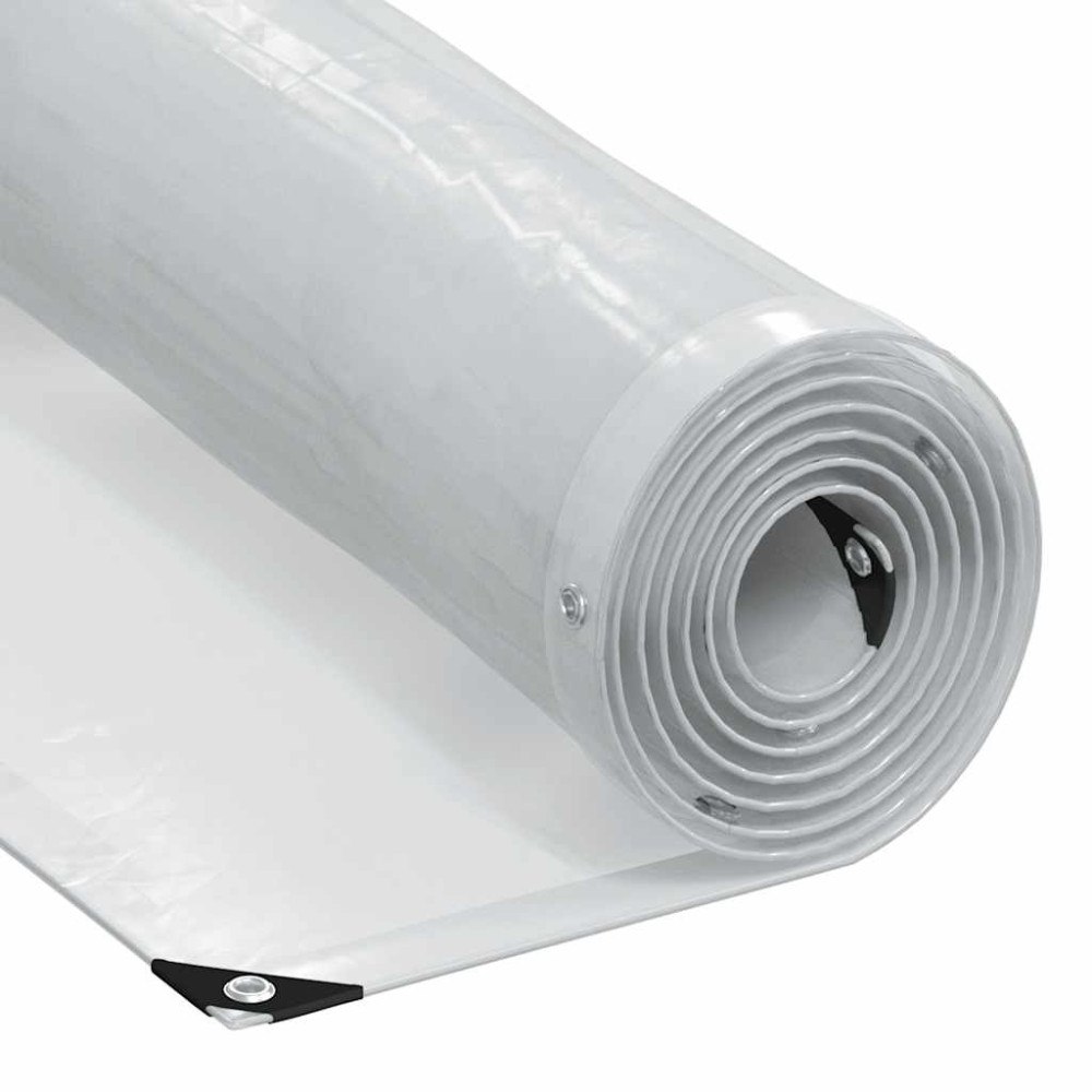 vidaXL Klar presenning med öljetter 2x4 m polyeten