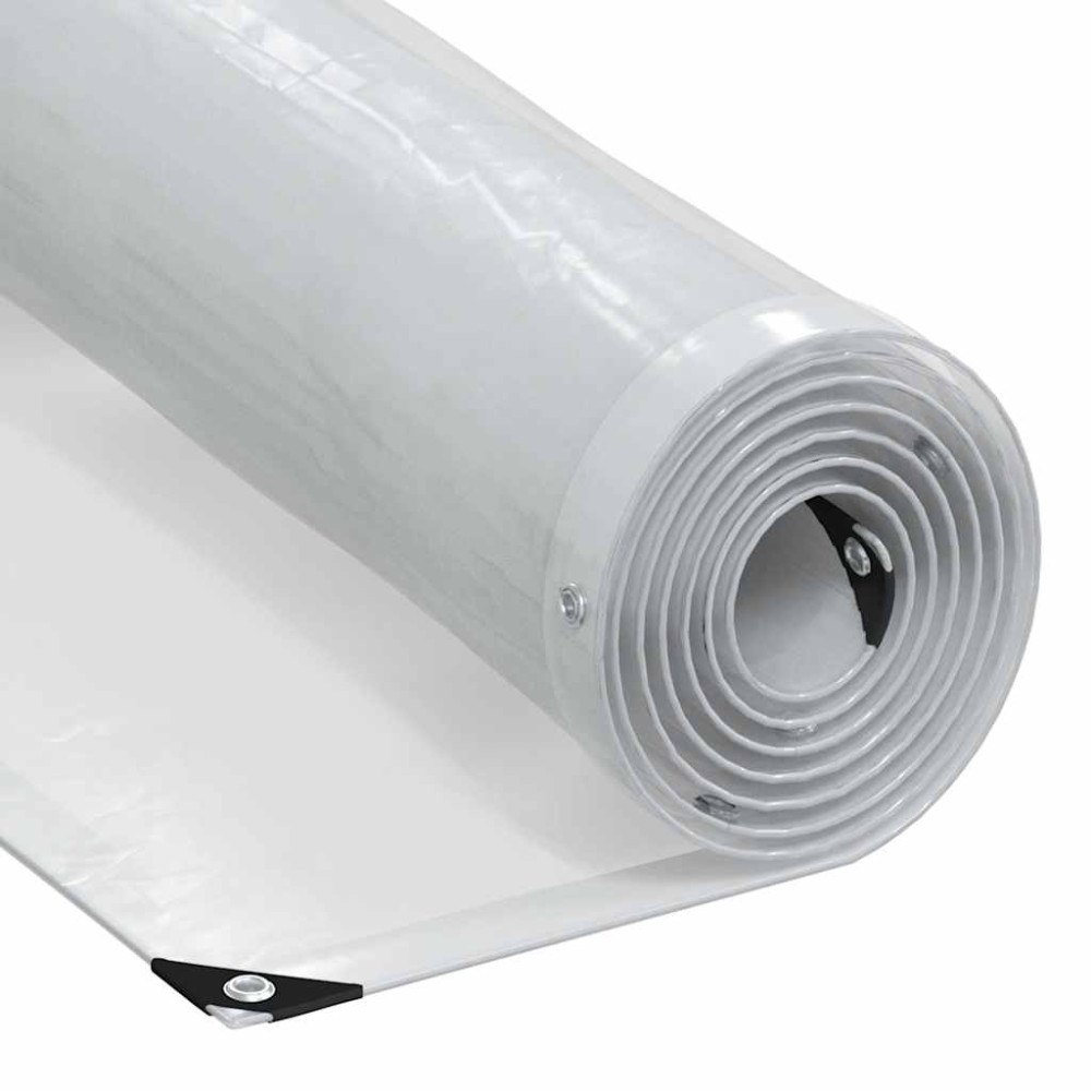 vidaXL Klar presenning med öljetter 2x12 m polyeten