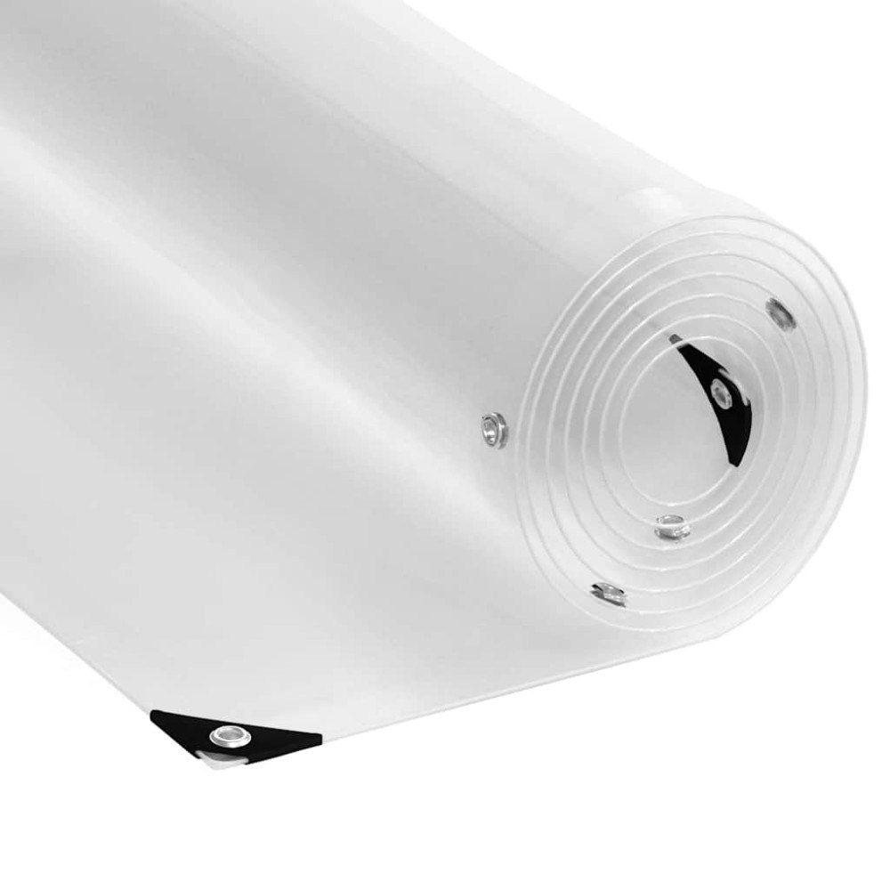 vidaXL Klar presenning med öljetter 5x8 m PVC