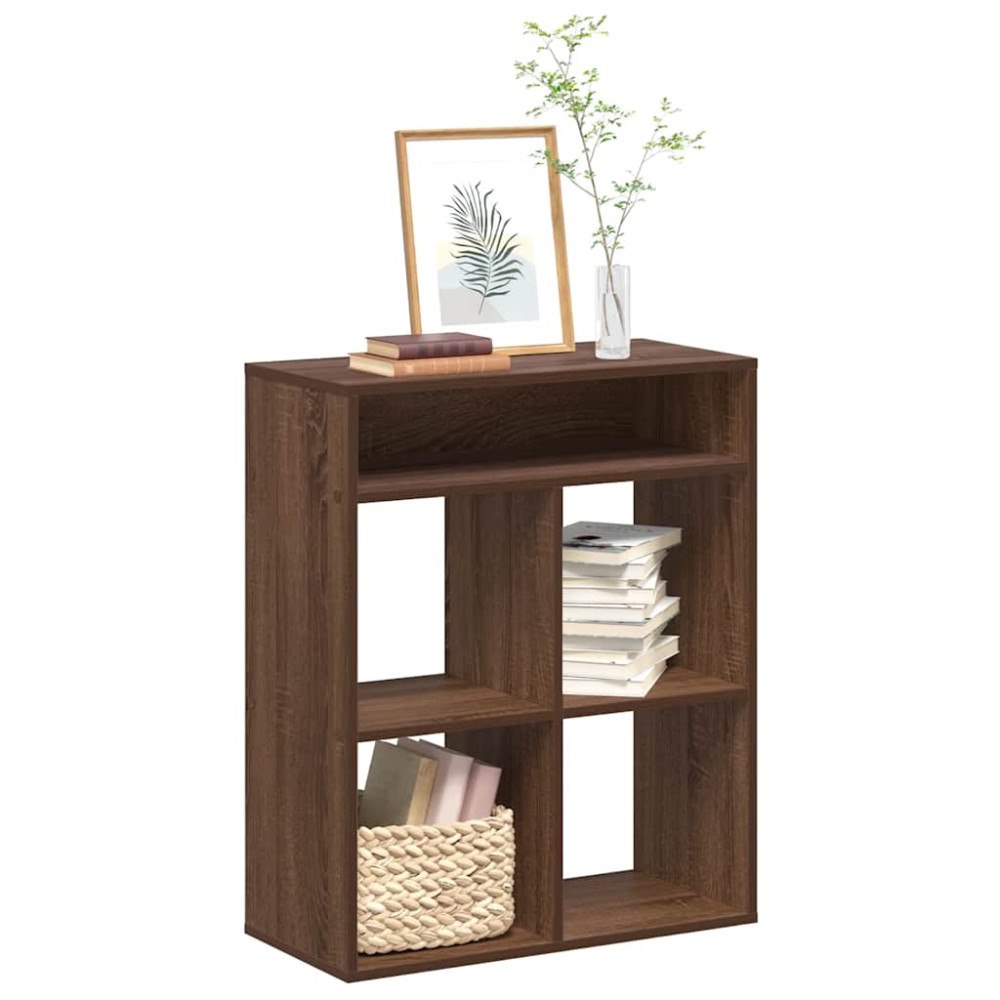 vidaXL Bokhylla brun ek 66x31x80 cm konstruerat trä