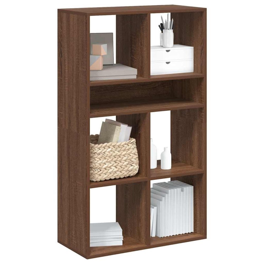 vidaXL Bokhylla brun ek 66x31x112 cm konstruerat trä