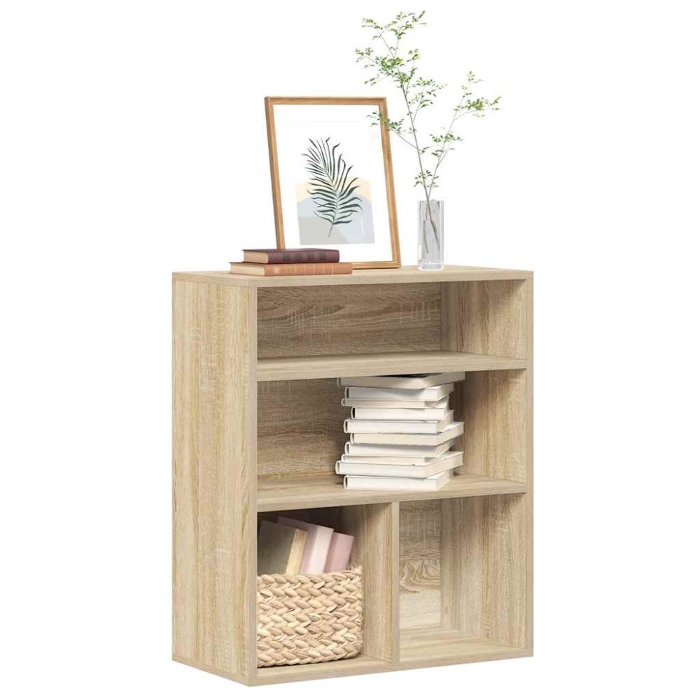 vidaXL Bokhylla sonoma-ek 60x30x71,5 cm spånskiva