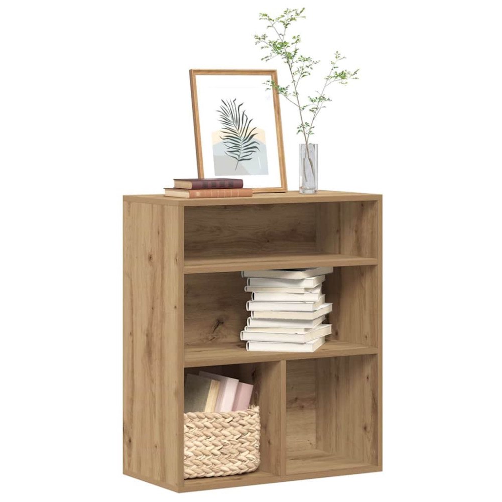 vidaXL Bokhylla artisan ek 60x30x71,5 cm konstruerat trä