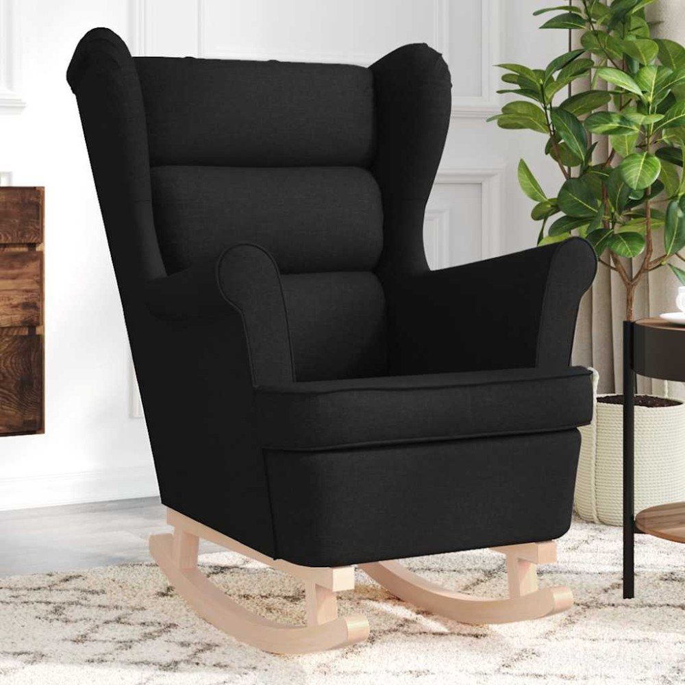 vidaXL Gungstol svart 74x90x102 cm tyg