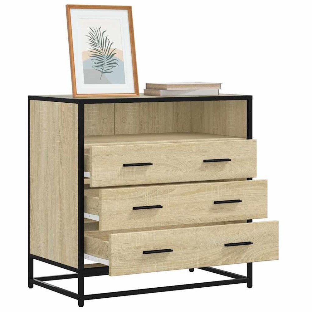 vidaXL Byrå sonoma-ek 70x41x70 cm konstruerat trä