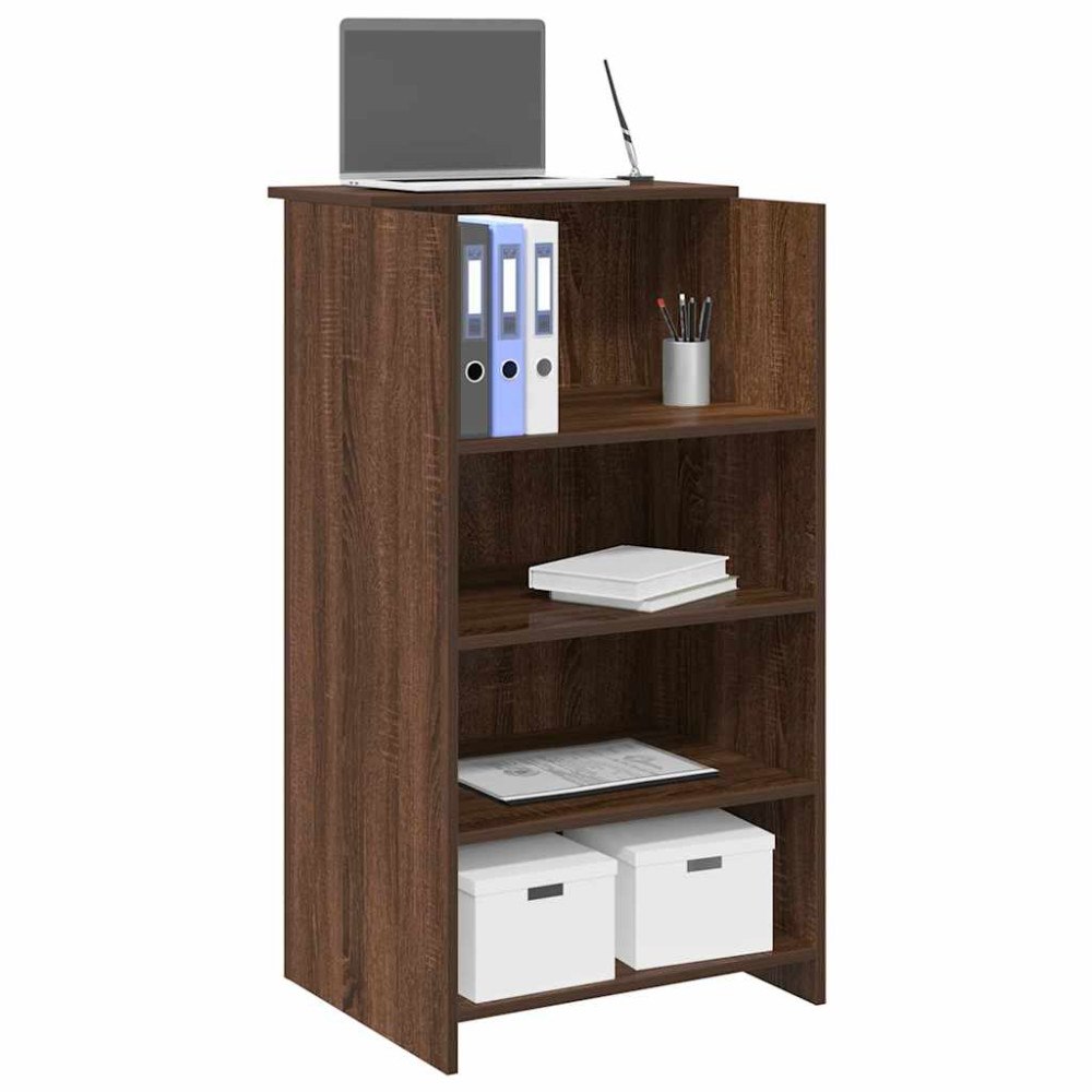 vidaXL Receptionsdisk brun ek 55x50x103,5 cm konstruerat trä
