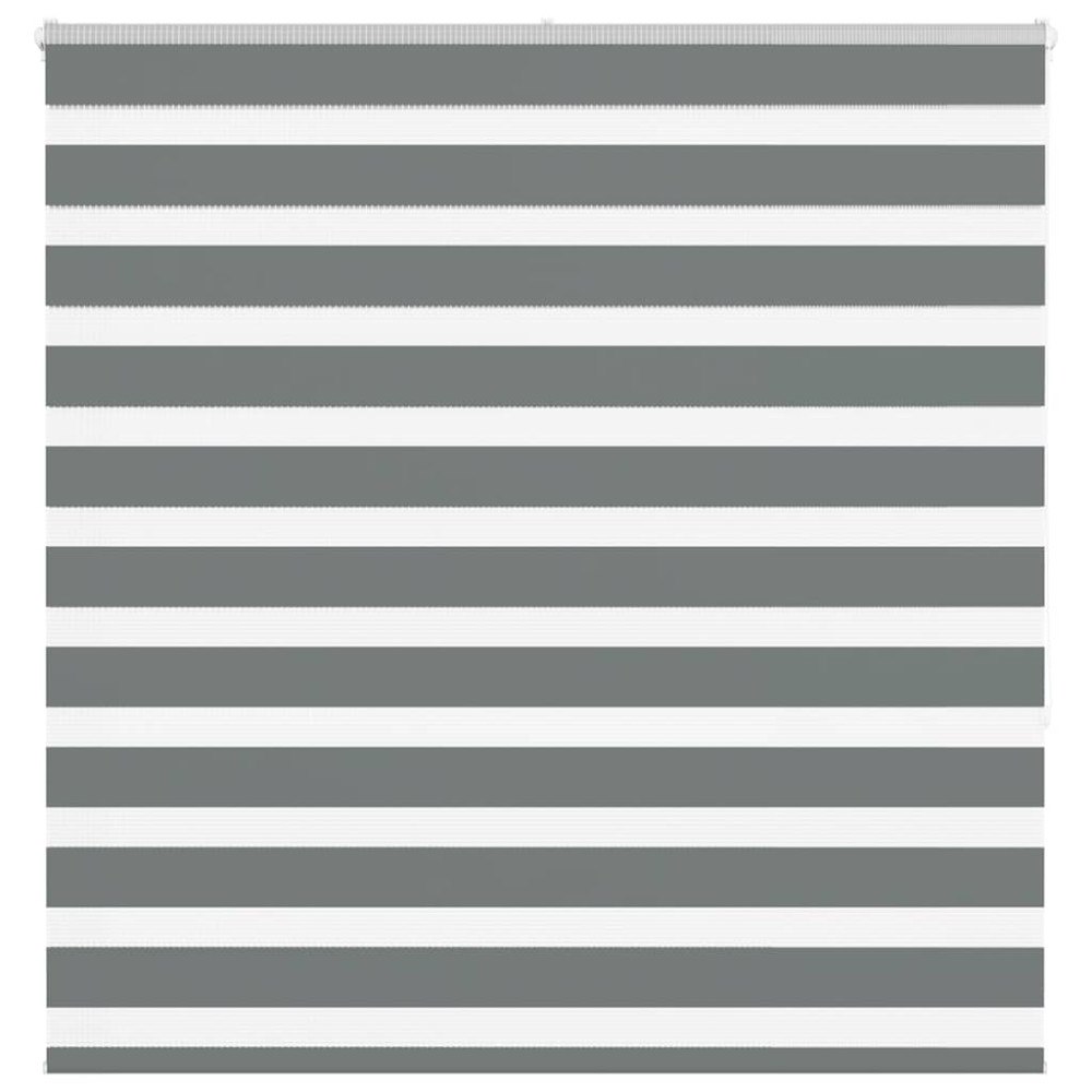 vidaXL Rullgardin zebra mörkgrå 140x150 cm tyg bredd 135,9cm polyester