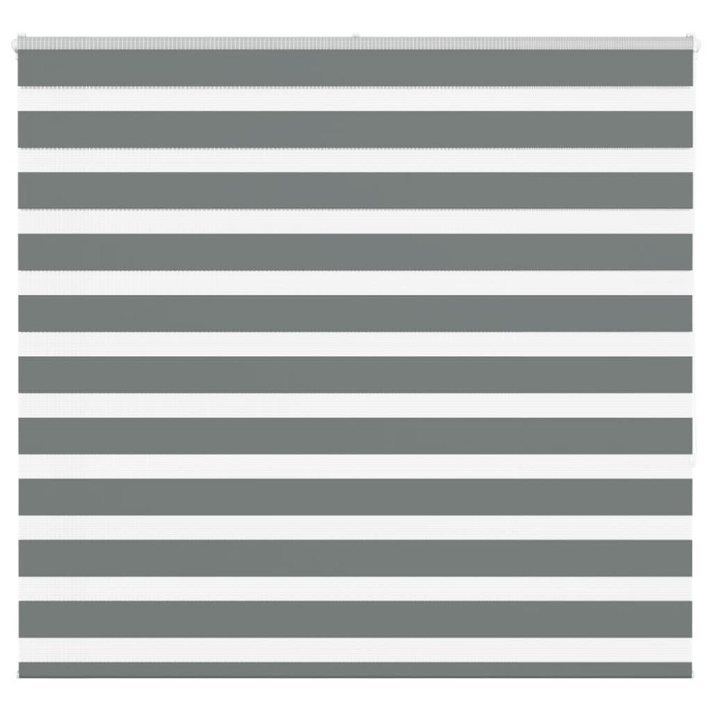 vidaXL Rullgardin zebra mörkgrå 155x150 cm tyg bredd 150,9cm polyester
