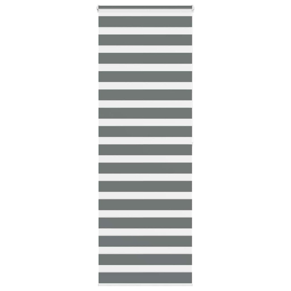 vidaXL Rullgardin zebra mörkgrå 90x200 cm tyg bredd 85,9 cm polyester