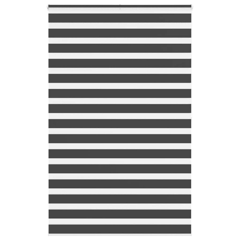 vidaXL Rullgardin zebra svart 150x200 cm tyg bredd 145,9 cm polyester