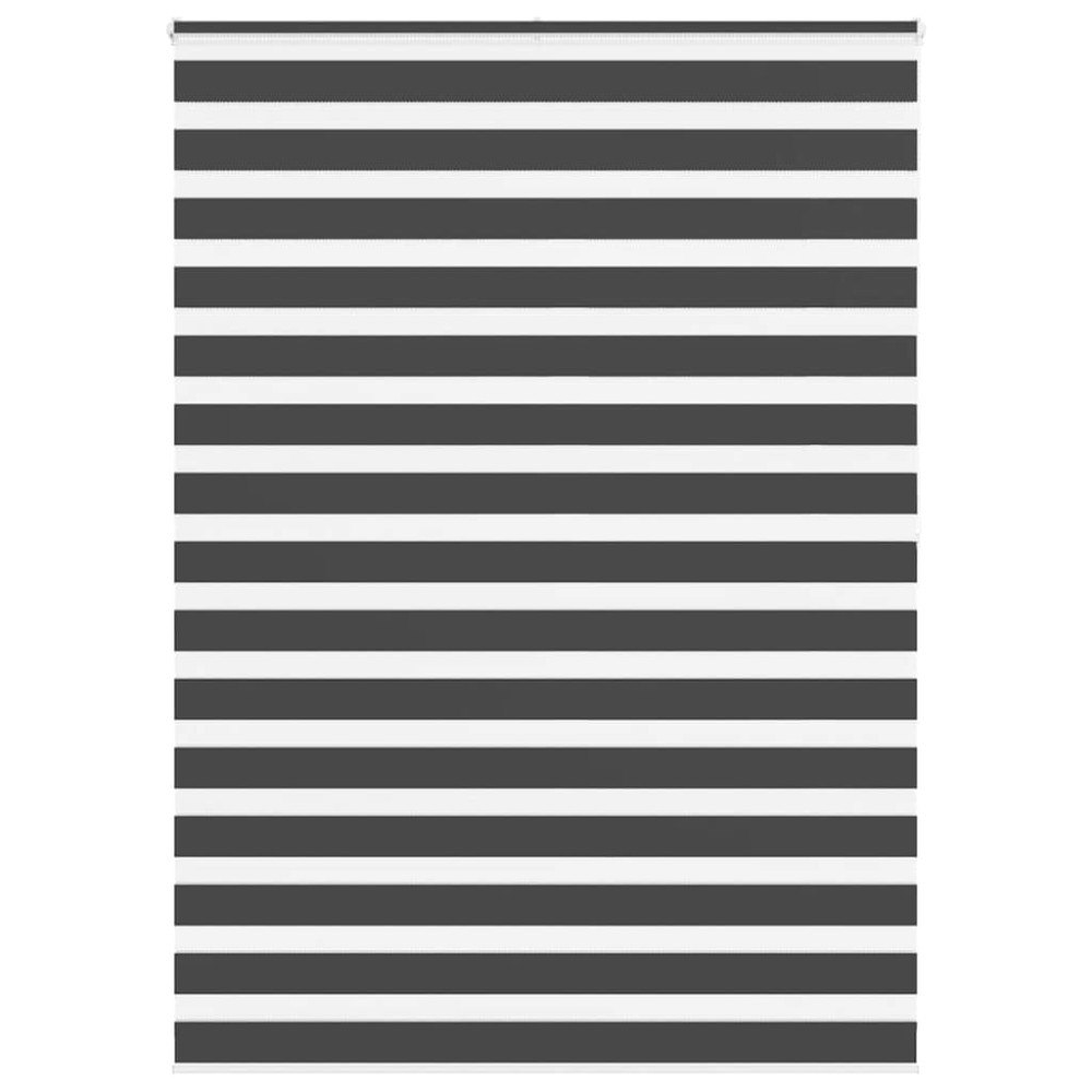 vidaXL Rullgardin zebra svart 155x200 cm tyg bredd 150,9 cm polyester