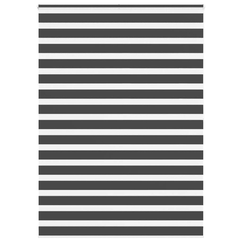 vidaXL Rullgardin zebra svart 160x200 cm tyg bredd 155,9 cm polyester