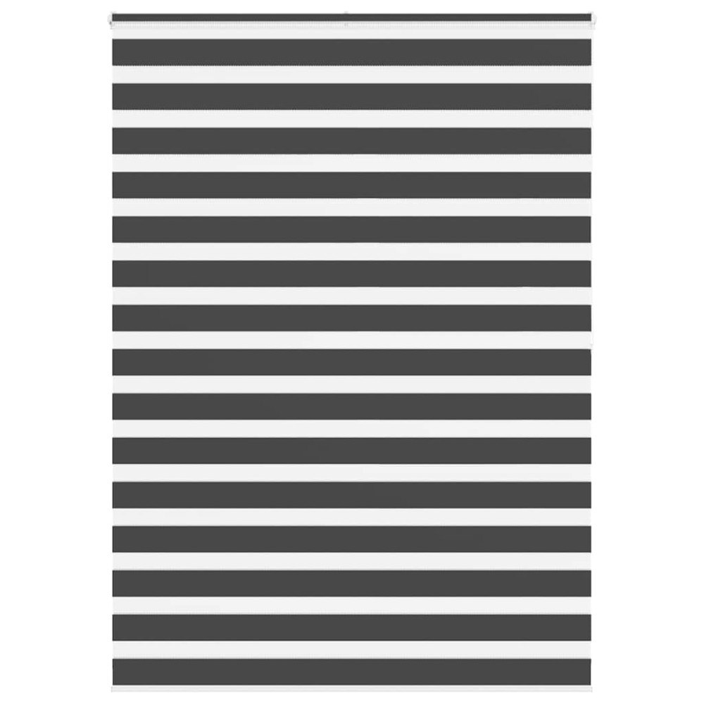 vidaXL Rullgardin zebra svart 165x200 cm tyg bredd 160,9 cm polyester