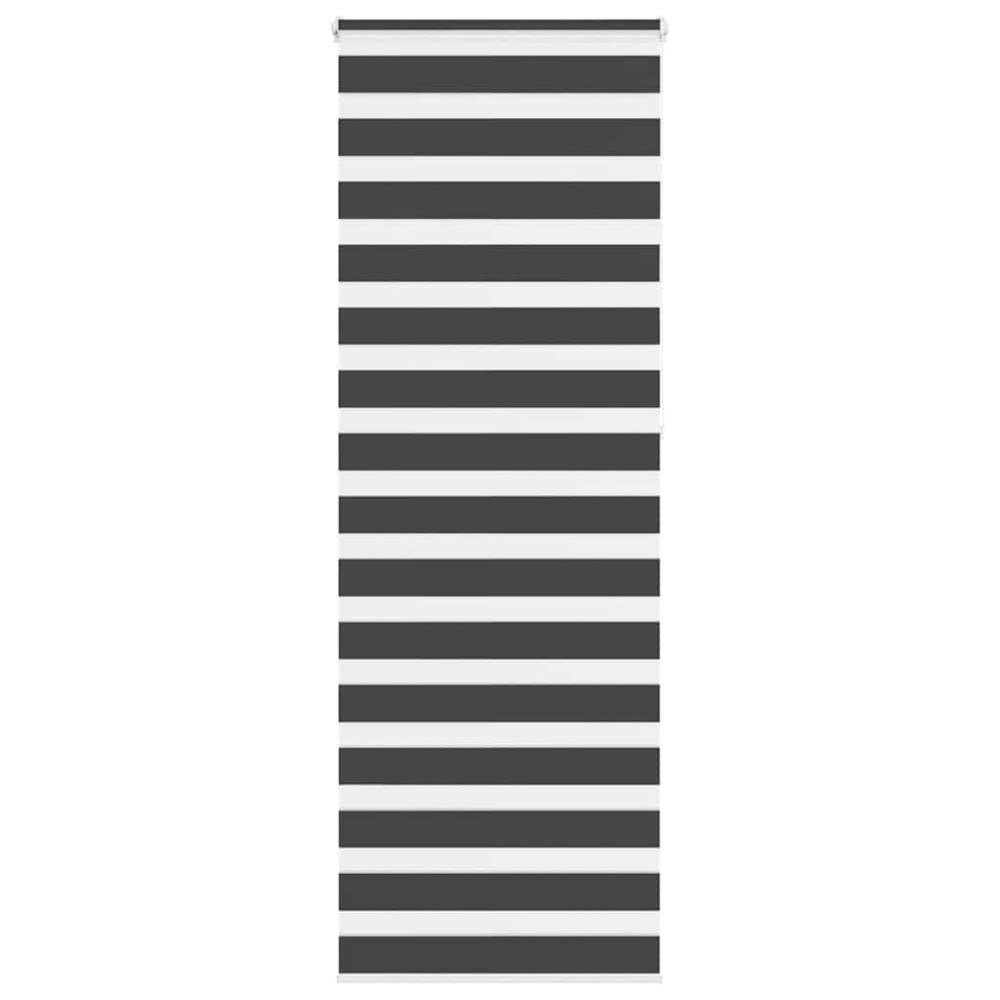 vidaXL Rullgardin zebra svart 70x230 cm tyg bredd 65,9 cm polyester