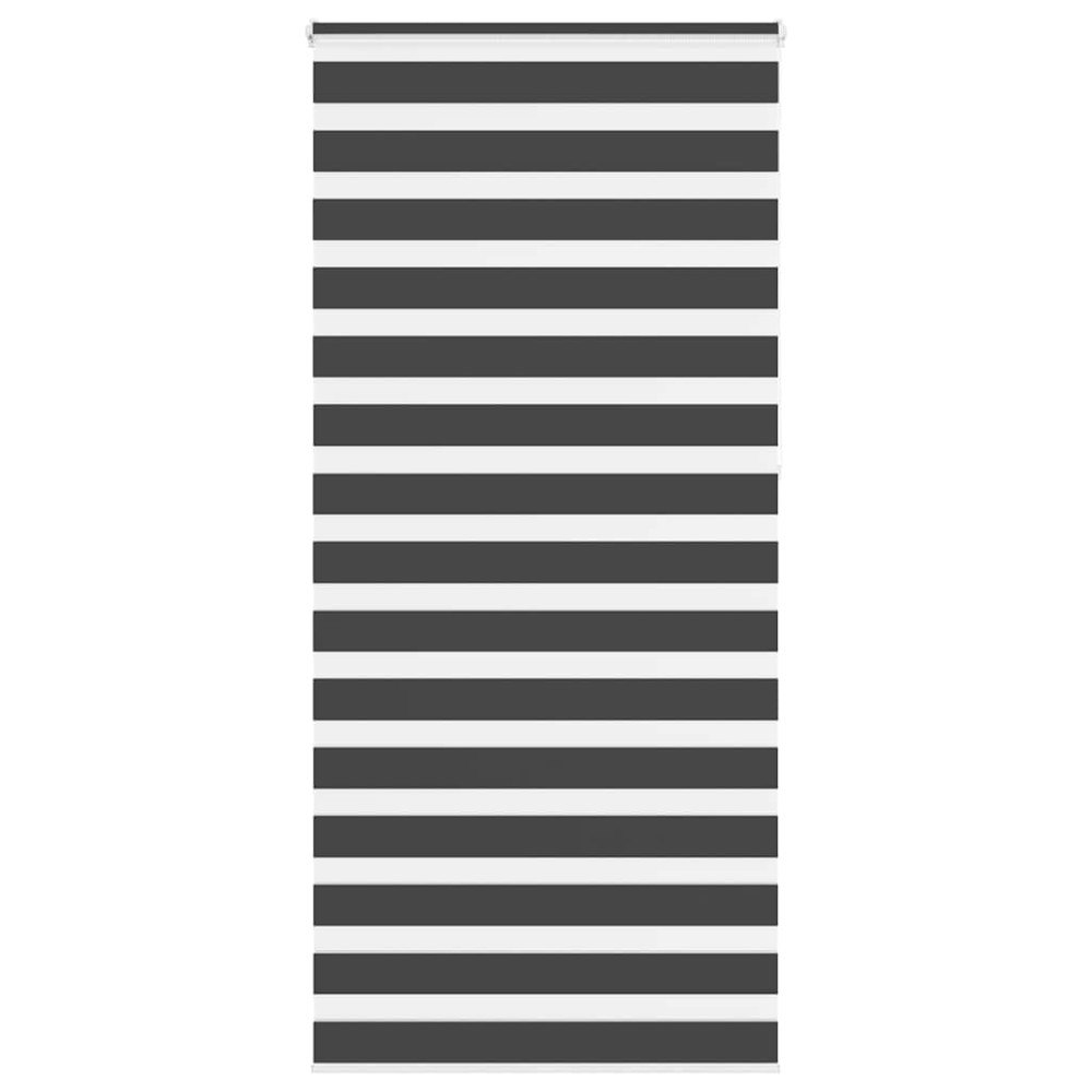 vidaXL Rullgardin zebra svart 100x230 cm tyg bredd 95,9 cm polyester