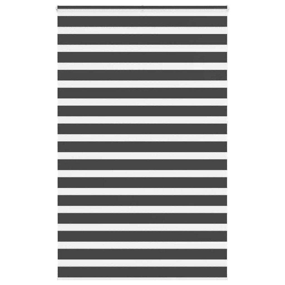 vidaXL Rullgardin zebra svart 140x230 cm tyg bredd 135,9 cm polyester